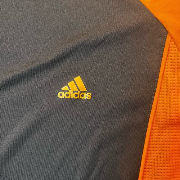 Adidas Boy's XL Black & Orange Classic 3 Stripes Athletic Shirt - Picture 2 of 5